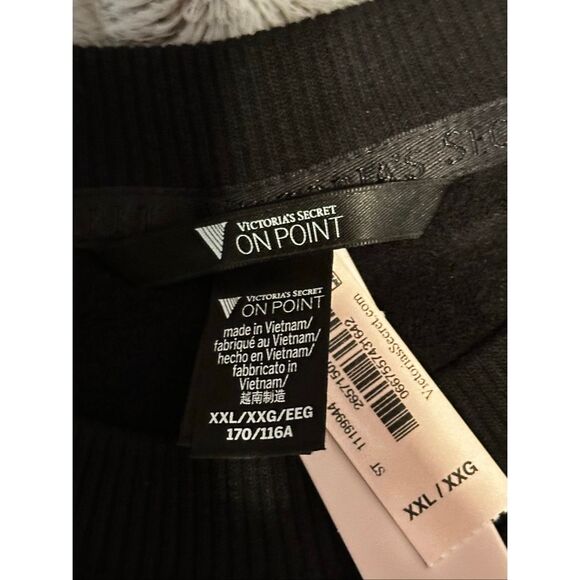 NWT Victoria's Secret Black Sweatshirt Size XXL - Picture 5 of 9